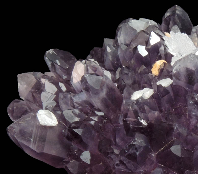 Quartz var. Amethyst with Calcite and Dolomite from Veta Madre Mining District, Guanajuato, Mexico