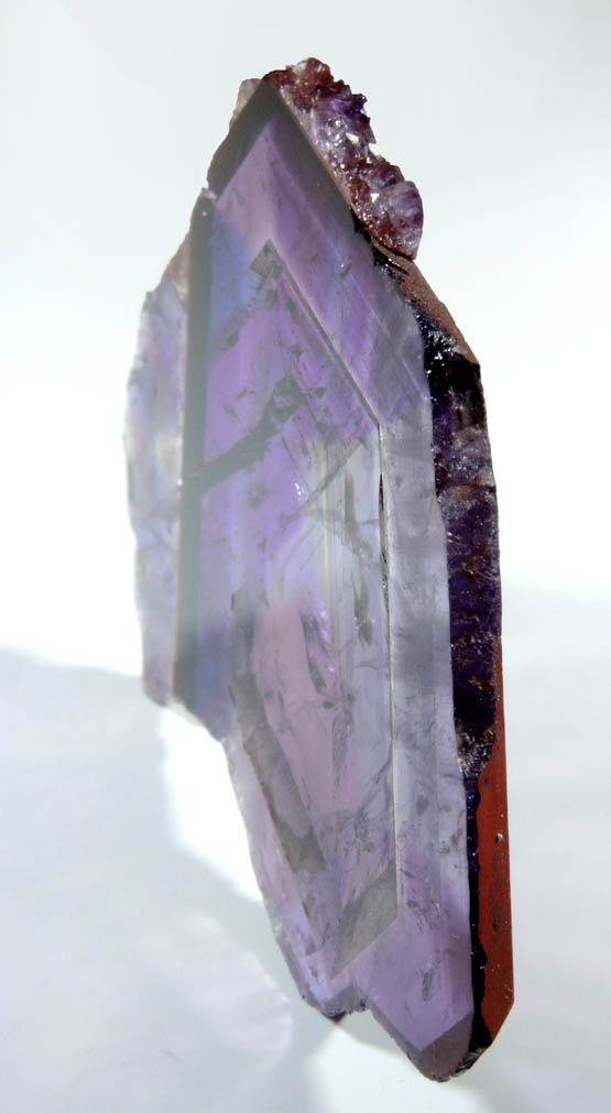 Quartz var. Amethyst (zoned crystal slice) from Hyderabad, Andhra Pradesh, India