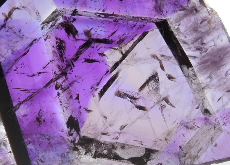 Quartz var. Amethyst (zoned crystal slice) from Hyderabad, Andhra Pradesh, India