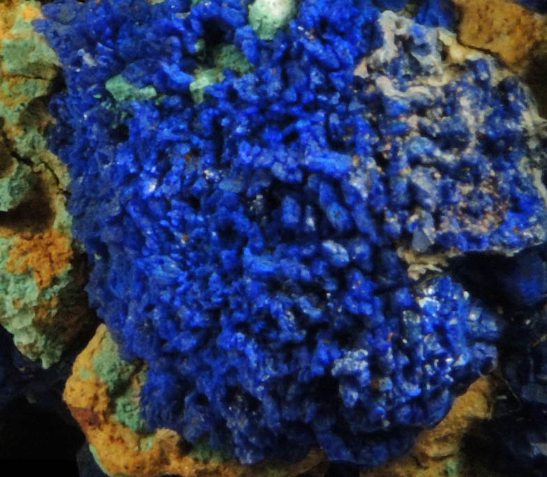 Azurite on Malachite from Apex Mine, Tutsagubet District, Washington County, Utah