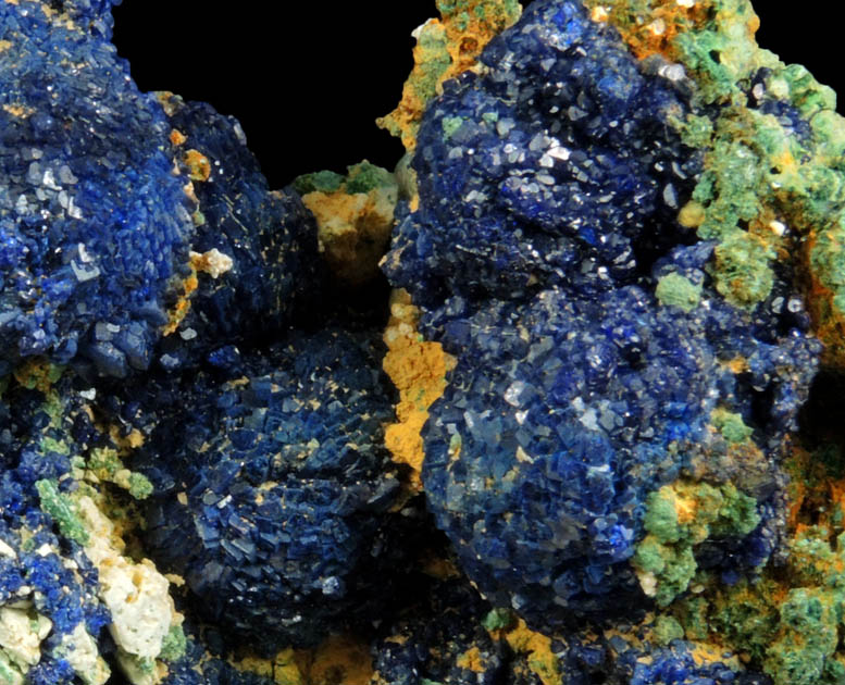 Azurite on Malachite from Apex Mine, Tutsagubet District, Washington County, Utah