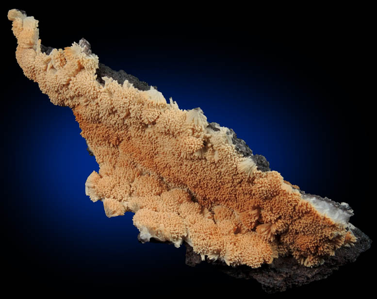 Calcite on Hematite with Manganoan Calcite from Montreal Mine, Gogebic Iron Range, Iron County, Wisconsin