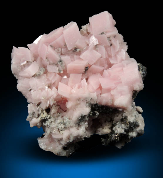 Rhodochrosite with Pyrite from Silverton District, San Juan County, Colorado