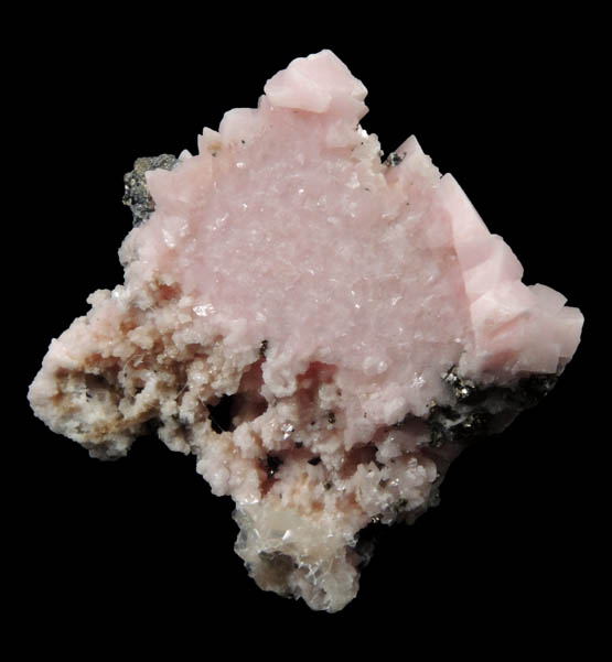 Rhodochrosite with Pyrite from Silverton District, San Juan County, Colorado