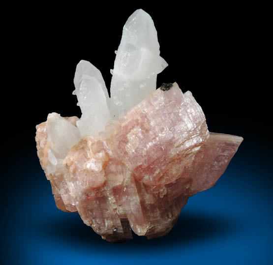 Quartz on Rhodochrosite from Emma Mine, Butte District, Summit Valley, Silver Bow County, Montana