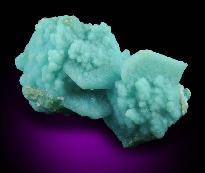 Chrysocolla pseudomorphs after Azurite from Inspiration Mine, Globe-Miami District, Gila County, Arizona