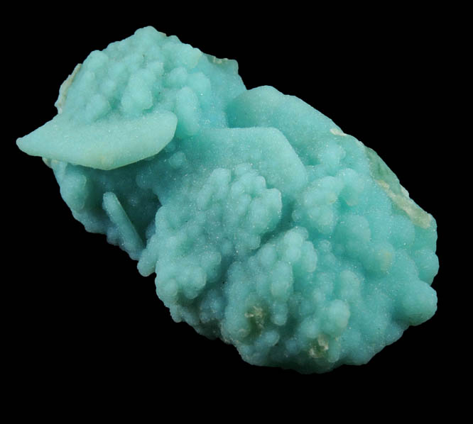 Chrysocolla pseudomorphs after Azurite from Inspiration Mine, Globe-Miami District, Gila County, Arizona