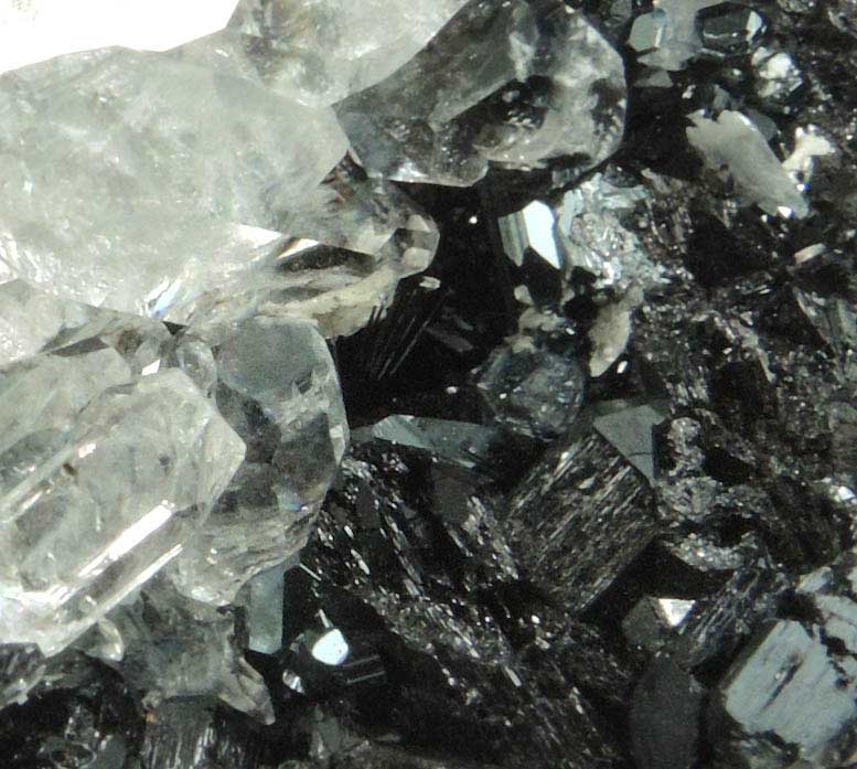 Gaudefroyite with Calcite overgrowth from N'Chwaning II Mine, Kalahari Manganese Field, Northern Cape Province, South Africa