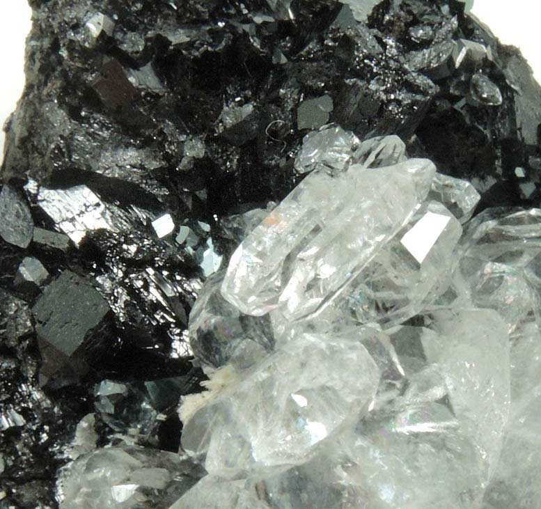 Gaudefroyite with Calcite overgrowth from N'Chwaning II Mine, Kalahari Manganese Field, Northern Cape Province, South Africa