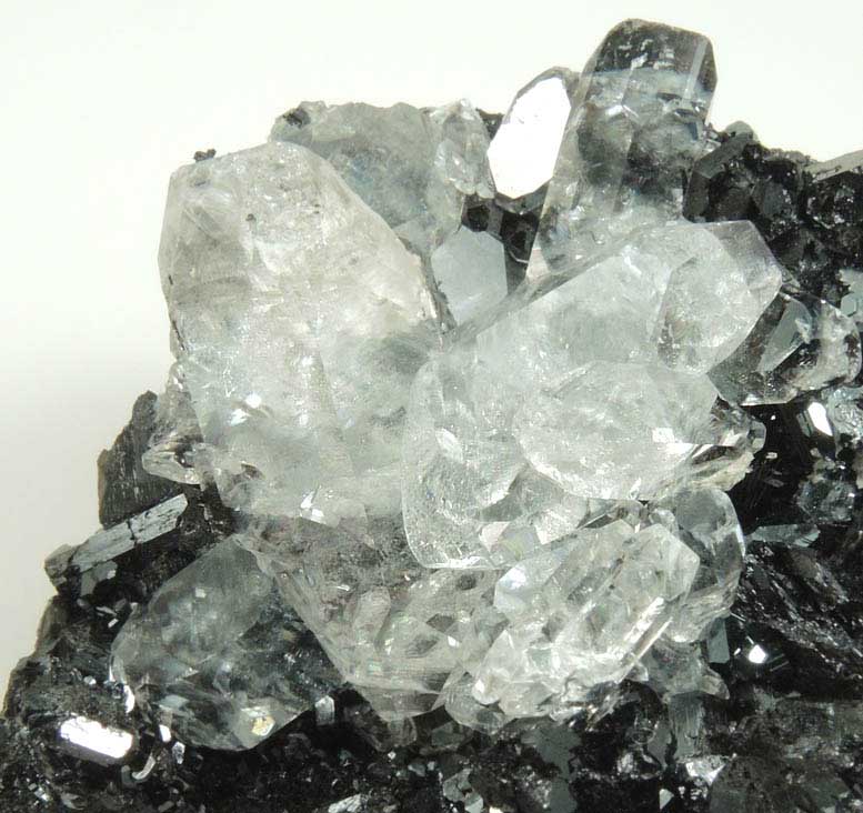 Gaudefroyite with Calcite overgrowth from N'Chwaning II Mine, Kalahari Manganese Field, Northern Cape Province, South Africa