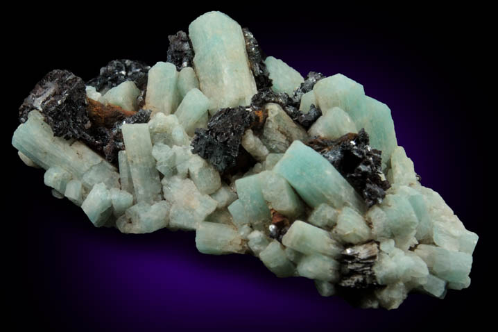 Microcline var. Amazonite with Hematite pseudomorphs after Siderite from Bear Creek, Pike's Peak Batholith, El Paso County, Colorado