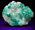 Dioptase on Calcite from Tsumeb Mine, Otavi-Bergland District, Oshikoto, Namibia