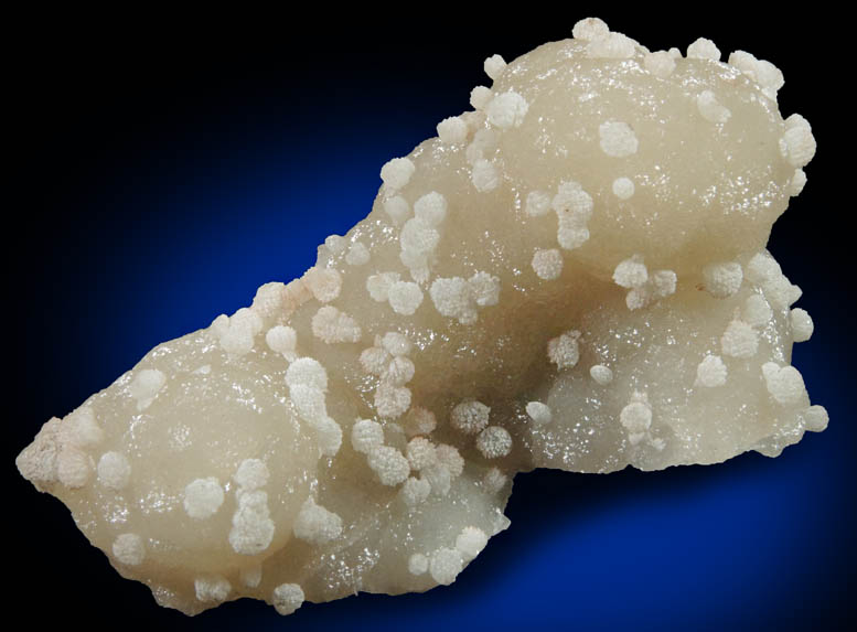 Calcite on Smithsonite from Berg Aukas Mine, 16 km ENE of Grootfontein, Otavi Mountain Land, Namibia