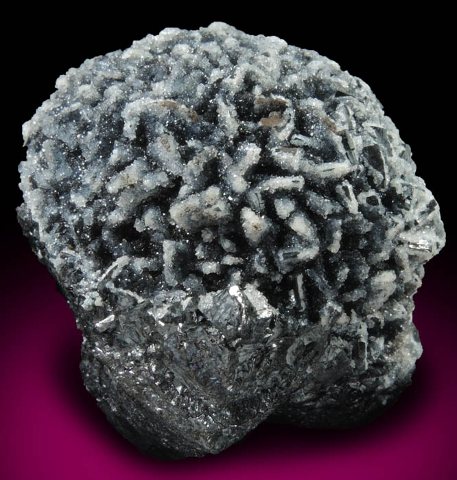 Manganite with Quartz coating from Hotazel Mine, Kalahari Manganese Field, Northern Cape Province, South Africa