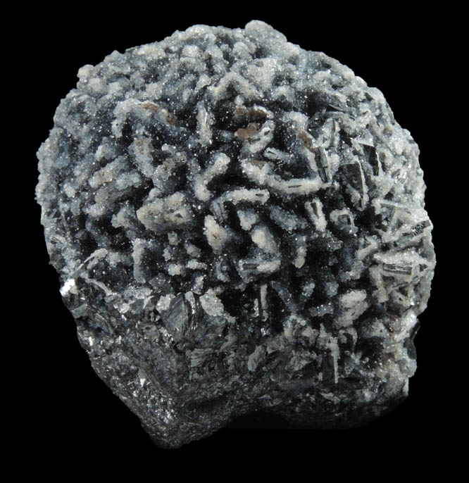 Manganite with Quartz coating from Hotazel Mine, Kalahari Manganese Field, Northern Cape Province, South Africa