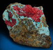 Cuprite var. Chalcotrichite on Chrysocolla from Ray Mine, Mineral Creek District, Pinal County, Arizona