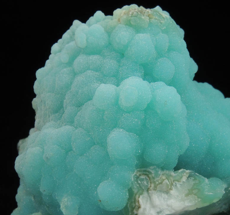 Chrysocolla with drusy Quartz coating from Inspiration Mine, Globe-Miami District, Gila County, Arizona