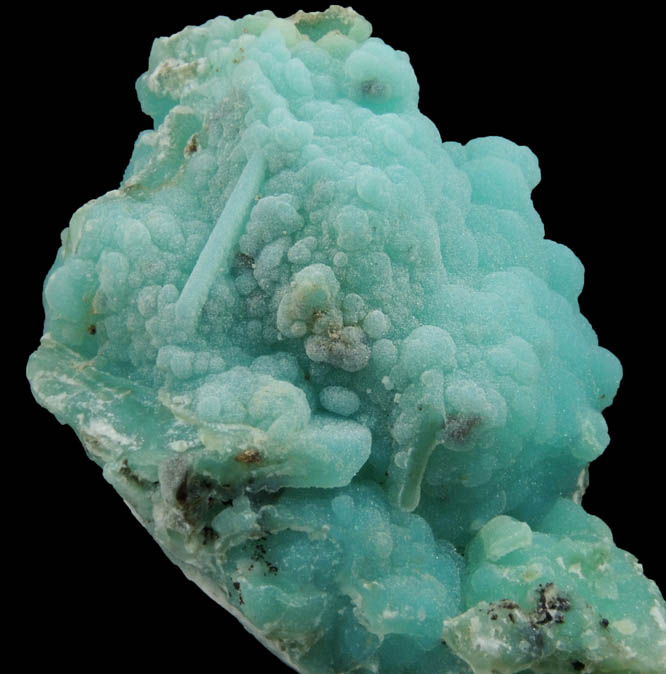 Chrysocolla with drusy Quartz coating from Inspiration Mine, Globe-Miami District, Gila County, Arizona