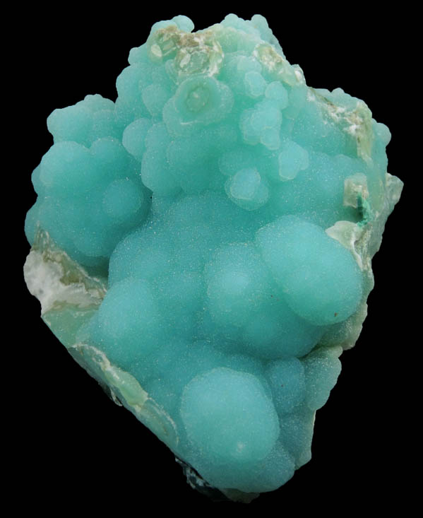 Chrysocolla with drusy Quartz coating from Inspiration Mine, Globe-Miami District, Gila County, Arizona