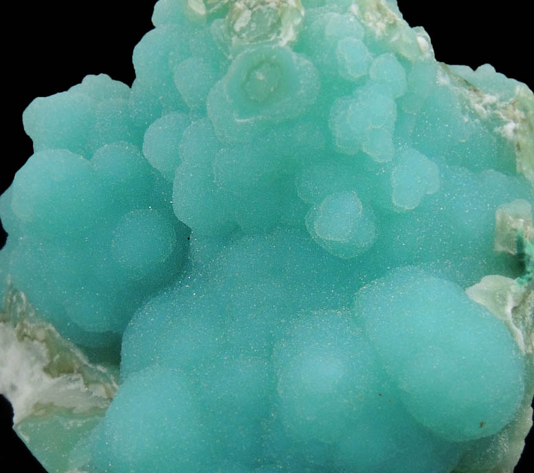 Chrysocolla with drusy Quartz coating from Inspiration Mine, Globe-Miami District, Gila County, Arizona