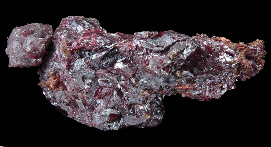 Cuprite with native Copper from Musonoi Mine, Kolwezi District, Katanga Copperbelt, Lualaba Province, Democratic Republic of the Congo