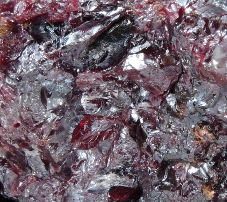 Cuprite with native Copper from Musonoi Mine, Kolwezi District, Katanga Copperbelt, Lualaba Province, Democratic Republic of the Congo