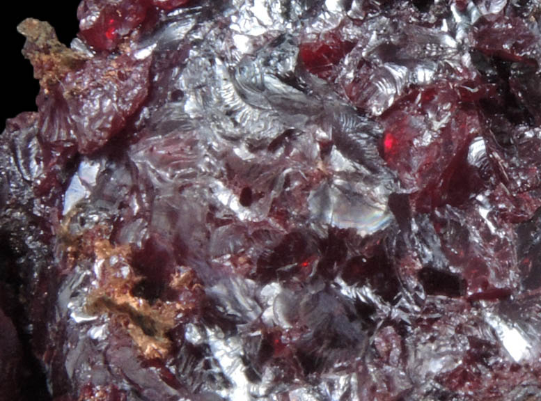 Cuprite with native Copper from Musonoi Mine, Kolwezi District, Katanga Copperbelt, Lualaba Province, Democratic Republic of the Congo