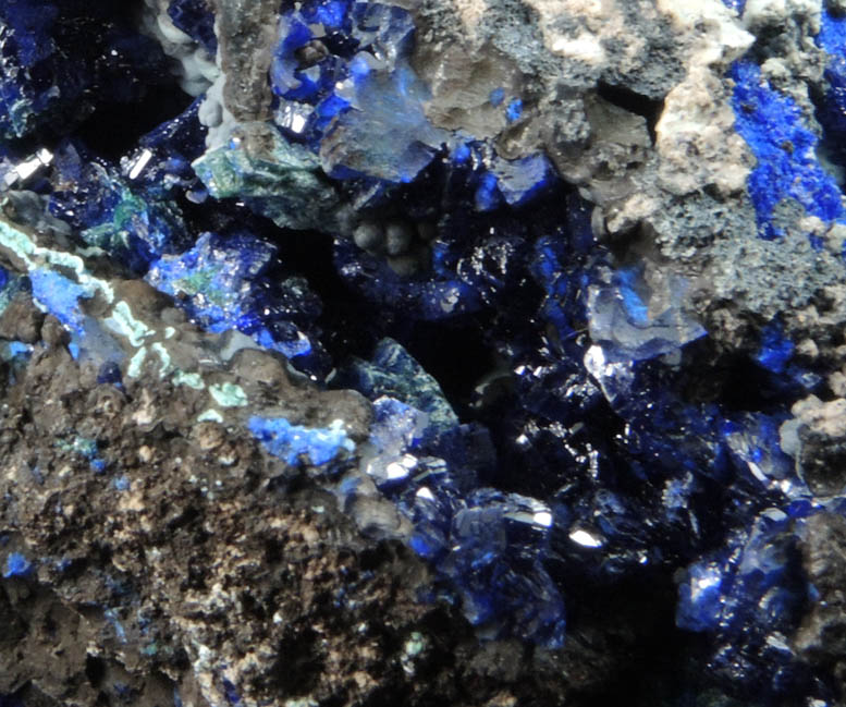 Azurite with Tenorite from Graphic Mine, Magdalena District, Socorro County, New Mexico
