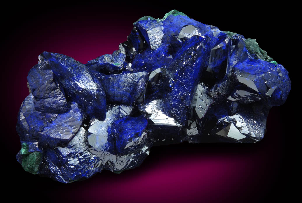 Azurite partially altered to Malachite from Milpillas Mine, Cuitaca, Sonora, Mexico