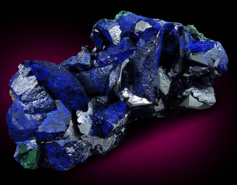 Azurite partially altered to Malachite from Milpillas Mine, Cuitaca, Sonora, Mexico