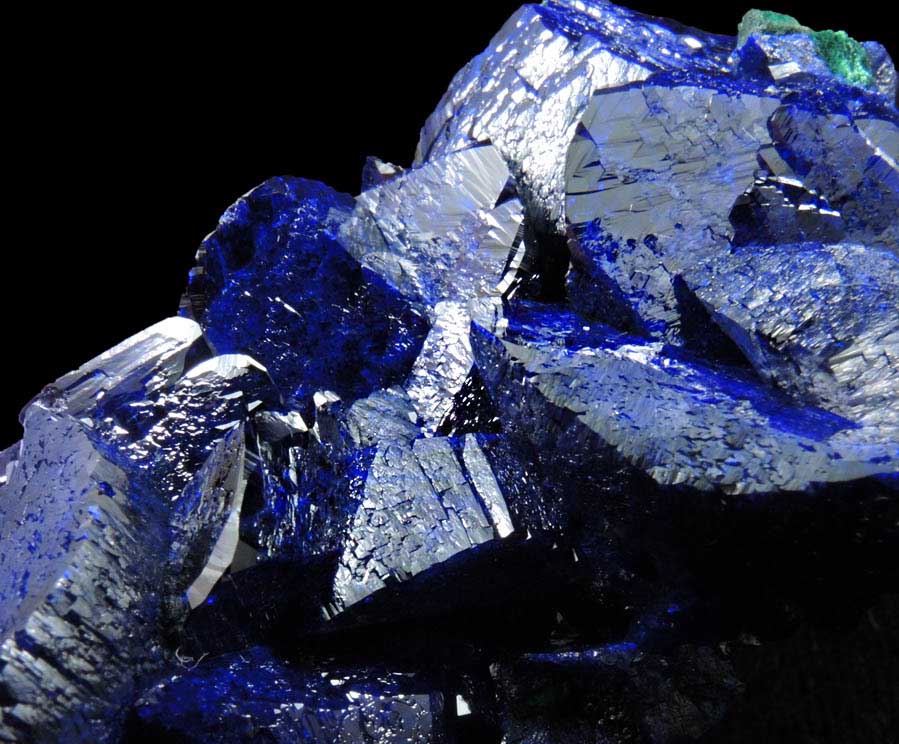 Azurite partially altered to Malachite from Milpillas Mine, Cuitaca, Sonora, Mexico