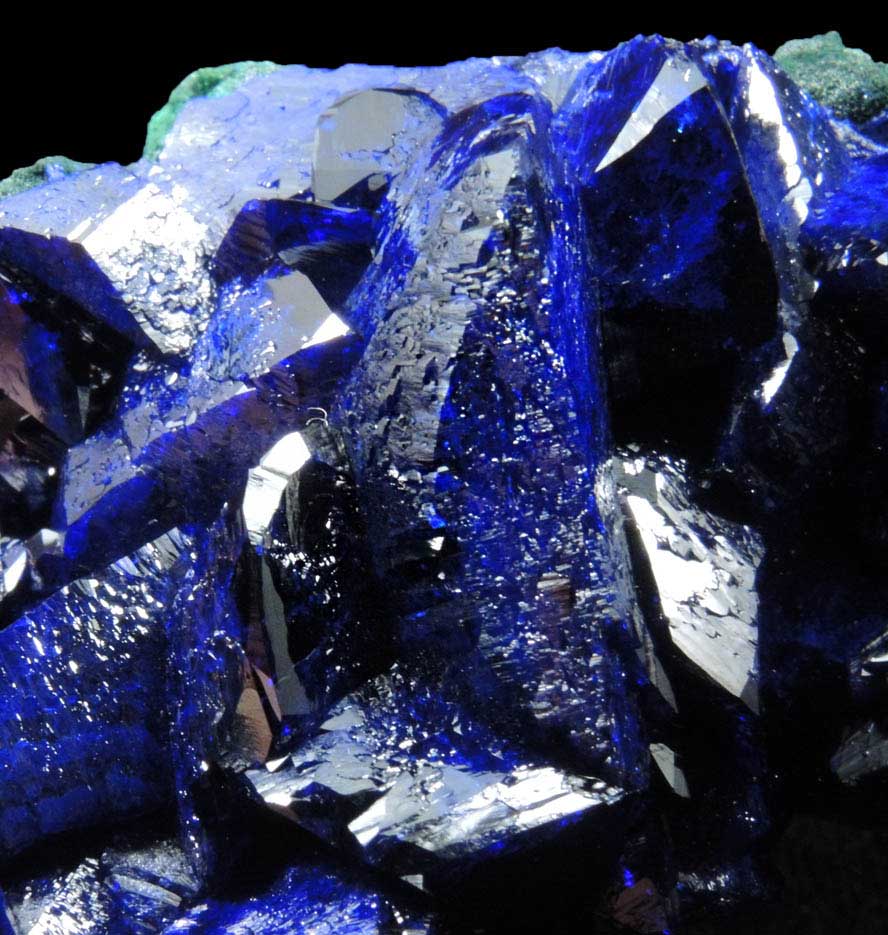 Azurite partially altered to Malachite from Milpillas Mine, Cuitaca, Sonora, Mexico