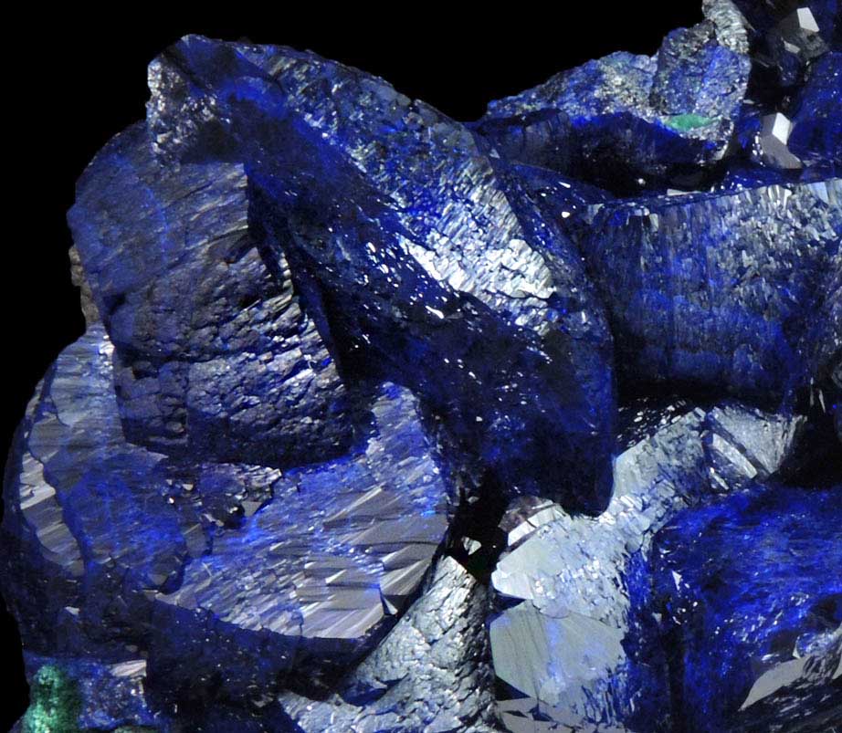 Azurite partially altered to Malachite from Milpillas Mine, Cuitaca, Sonora, Mexico