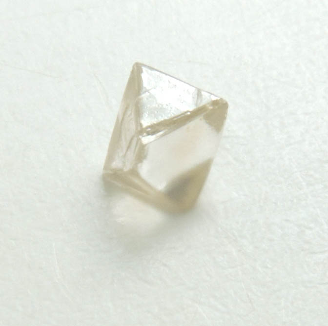 Diamond (0.08 carat pale-brown octahedral crystal) from Mirny, Sakha (Yakutia) Republic, Siberia, Russia