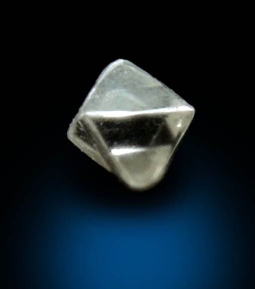 Diamond (0.06 carat pale-brown octahedral crystal) from Mirny, Sakha (Yakutia) Republic, Siberia, Russia