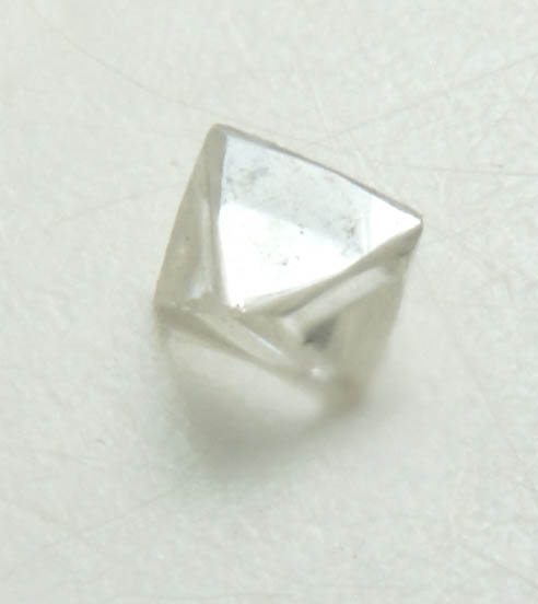 Diamond (0.06 carat pale-brown octahedral crystal) from Mirny, Sakha (Yakutia) Republic, Siberia, Russia