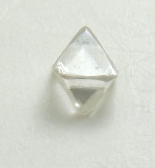Diamond (0.06 carat pale-brown octahedral crystal) from Mirny, Sakha (Yakutia) Republic, Siberia, Russia