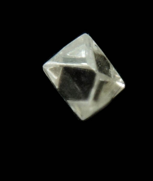 Diamond (0.06 carat pale-brown octahedral crystal) from Mirny, Sakha (Yakutia) Republic, Siberia, Russia