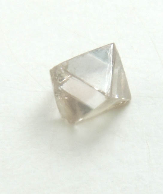 Diamond (0.07 carat pale-brown octahedral crystal) from Mirny, Sakha (Yakutia) Republic, Siberia, Russia