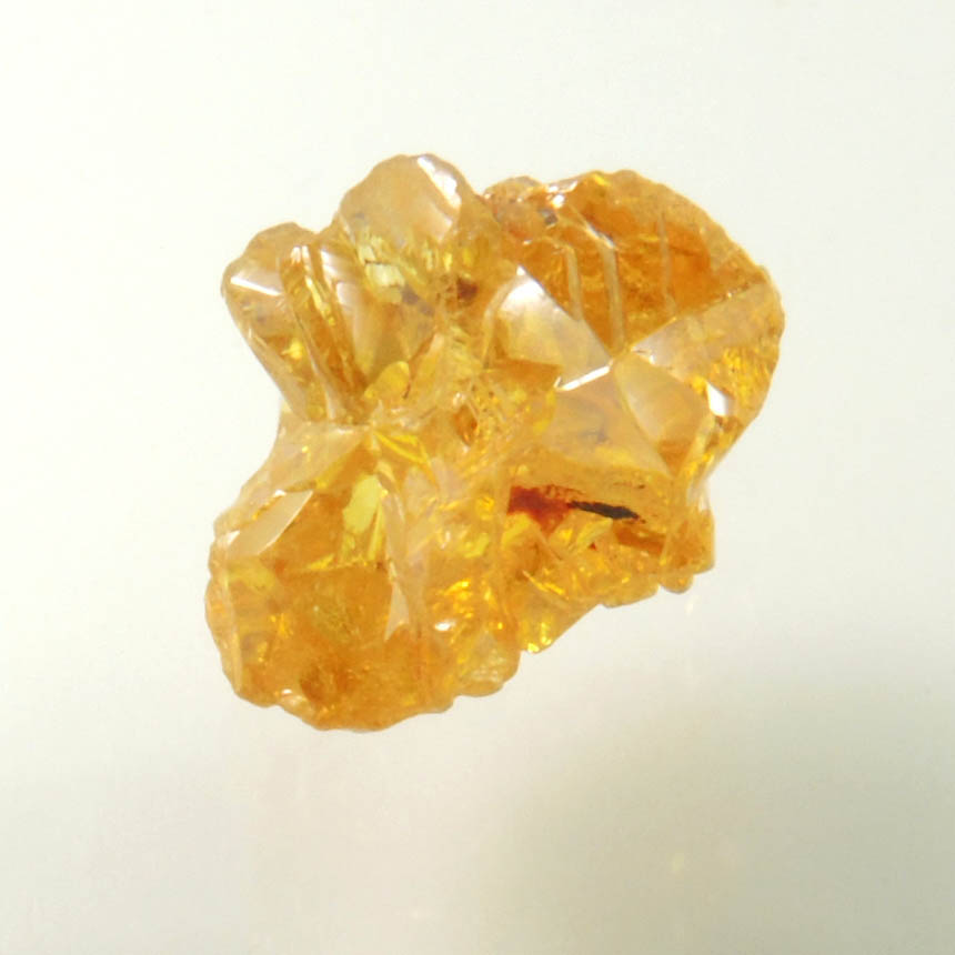 Diamond (1.35 carat cluster of fancy intense brownish-yellow cavernous uncut diamonds) from Mbuji-Mayi, 300 km east of Tshikapa, Democratic Republic of the Congo