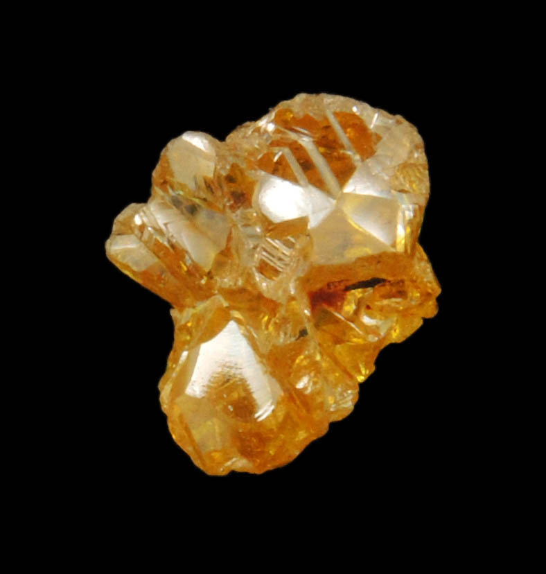 Diamond (1.35 carat cluster of fancy intense brownish-yellow cavernous uncut diamonds) from Mbuji-Mayi, 300 km east of Tshikapa, Democratic Republic of the Congo