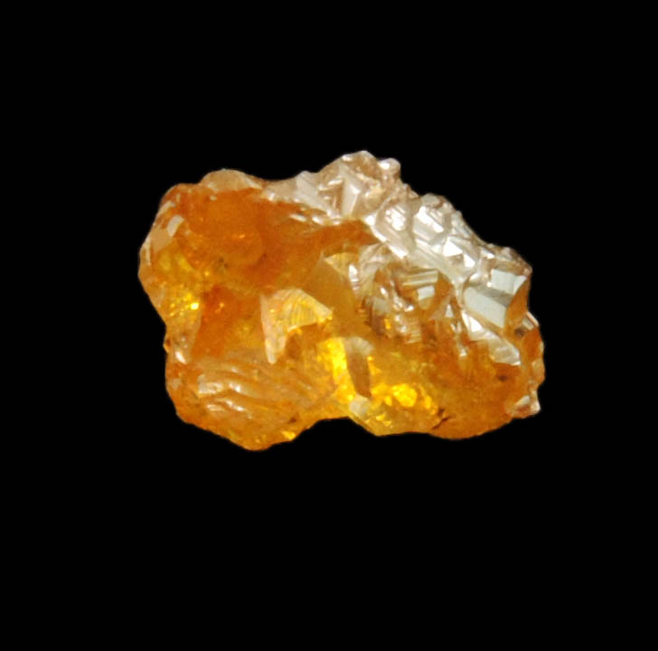 Diamond (0.65 carat fancy intense brownish-yellow cavernous uncut diamond) from Mbuji-Mayi, 300 km east of Tshikapa, Democratic Republic of the Congo