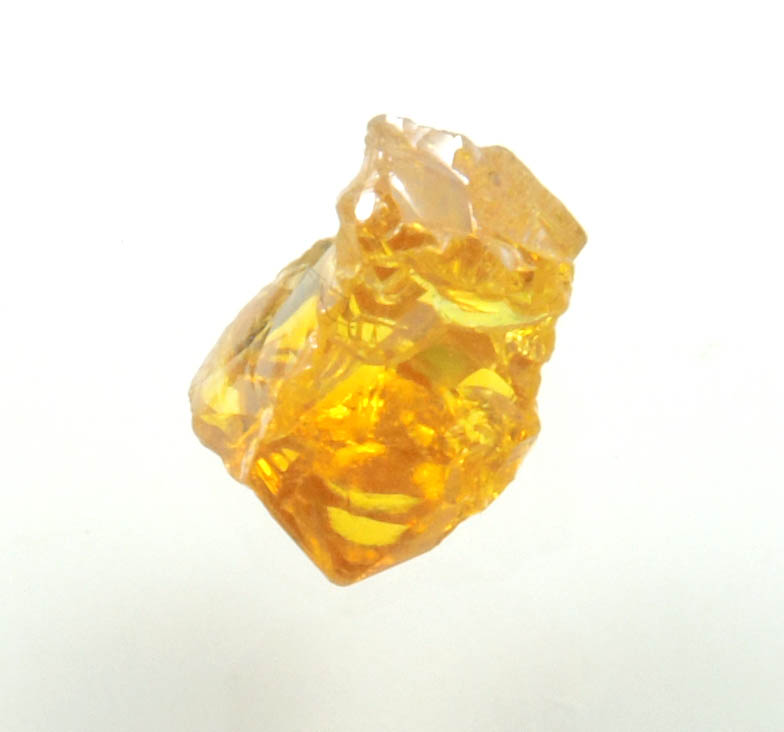 Diamond (0.65 carat fancy intense brownish-yellow cavernous rough diamond) from Mbuji-Mayi, 300 km east of Tshikapa, Democratic Republic of the Congo