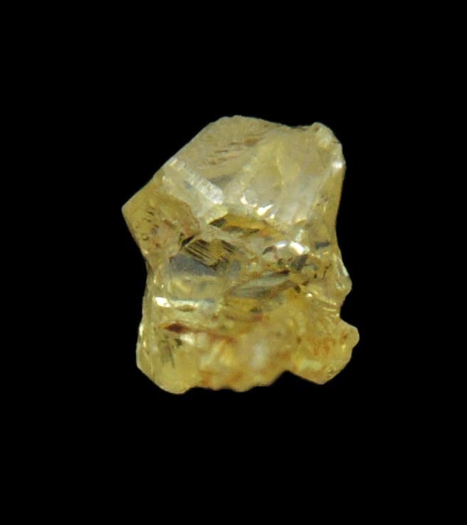 Diamond (0.29 carat fancy-yellow cavernous crystal) from Mbuji-Mayi, 300 km east of Tshikapa, Democratic Republic of the Congo