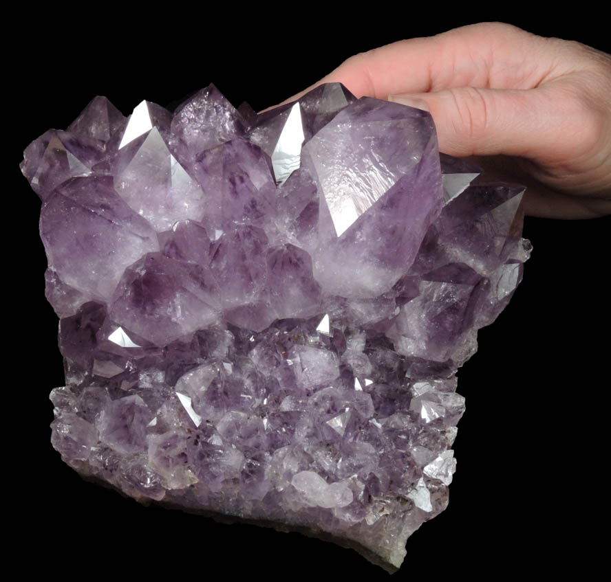 Quartz var. Amethyst Quartz with Goethite inclusions from Soledad, Rio Grande do Sul, Brazil