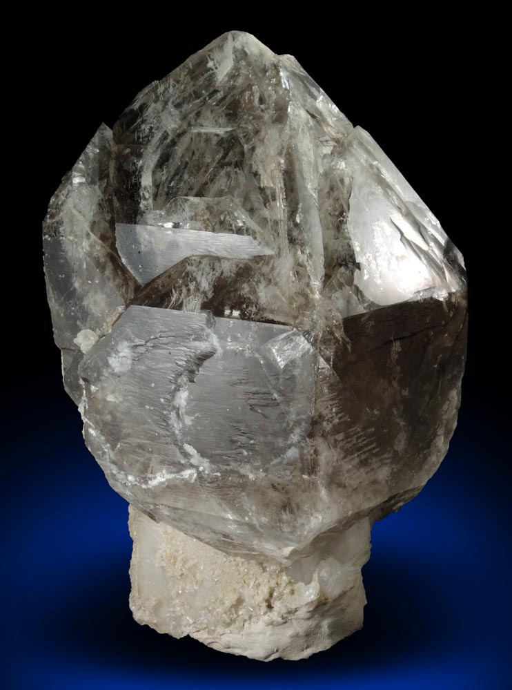 Quartz var. Smoky Quartz (scepter-shaped crystal) from (Mount Rubbellite Quarry? Hibbs Quarry?), Hebron, Oxford County, Maine