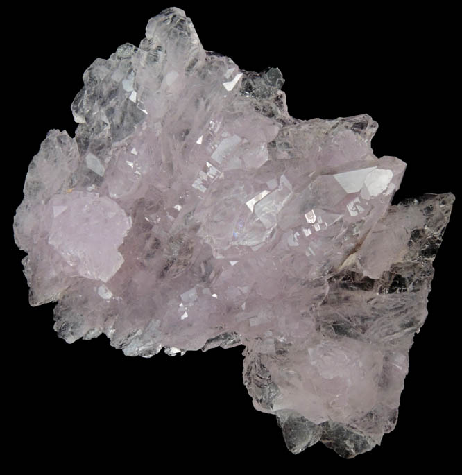 Quartz var. Rose Quartz crystals from Araua, Minas Gerais, Brazil