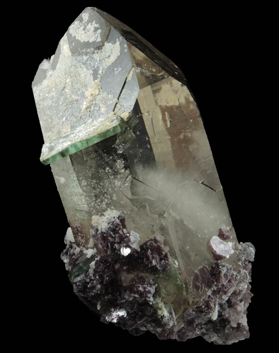 Quartz with Elbaite Tourmaline and Lepidolite from Pederneira Mine, Sao Jos da Safira, Minas Gerais, Brazil