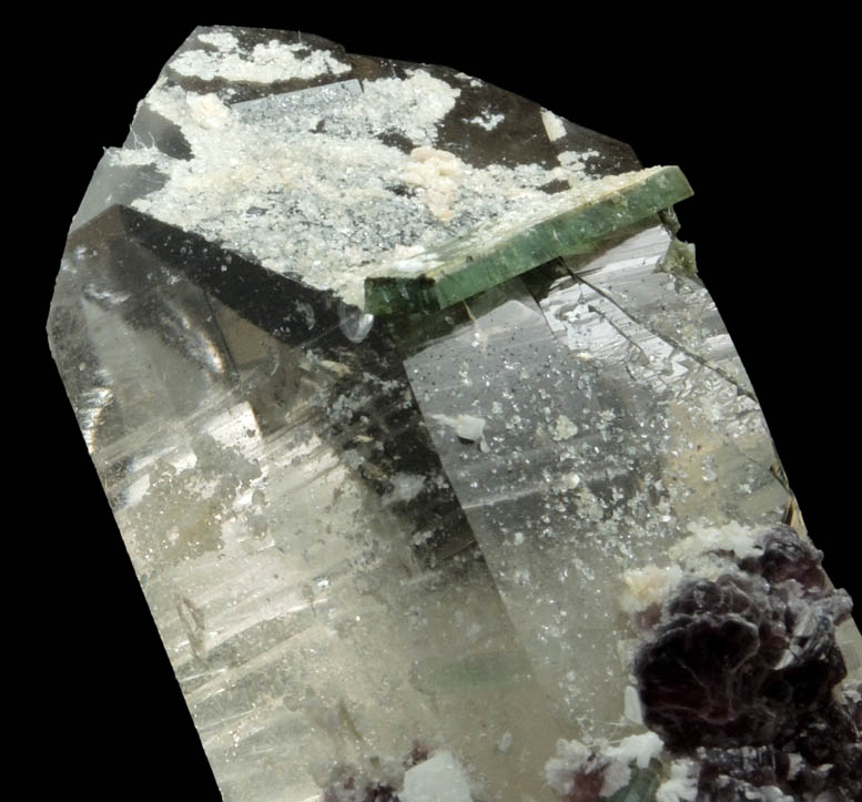 Quartz with Elbaite Tourmaline and Lepidolite from Pederneira Mine, Sao Jos da Safira, Minas Gerais, Brazil