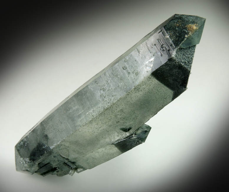 Quartz with Chlorite inclusions (phantom-growth zoning) from Mont Blanc, Chamonix, Haute-Savoie, France